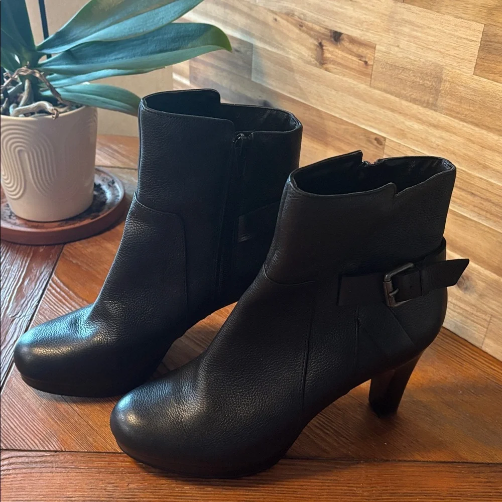 Nine & company by nine West black ultimate leather boots - Picture 1 of 4